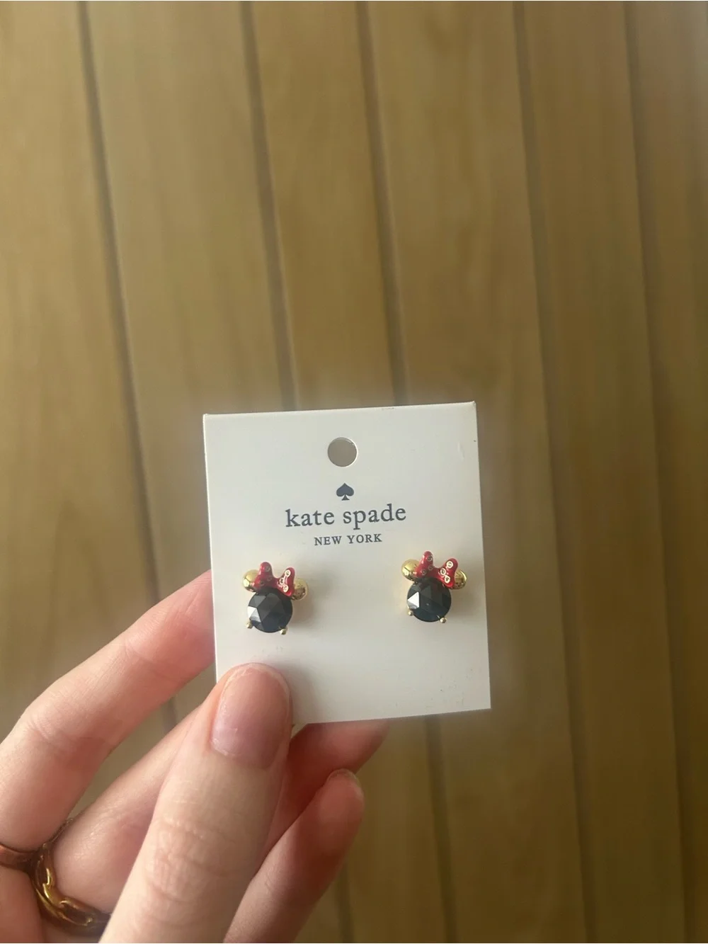 Kate Spade Minnie Mouse stud earrings